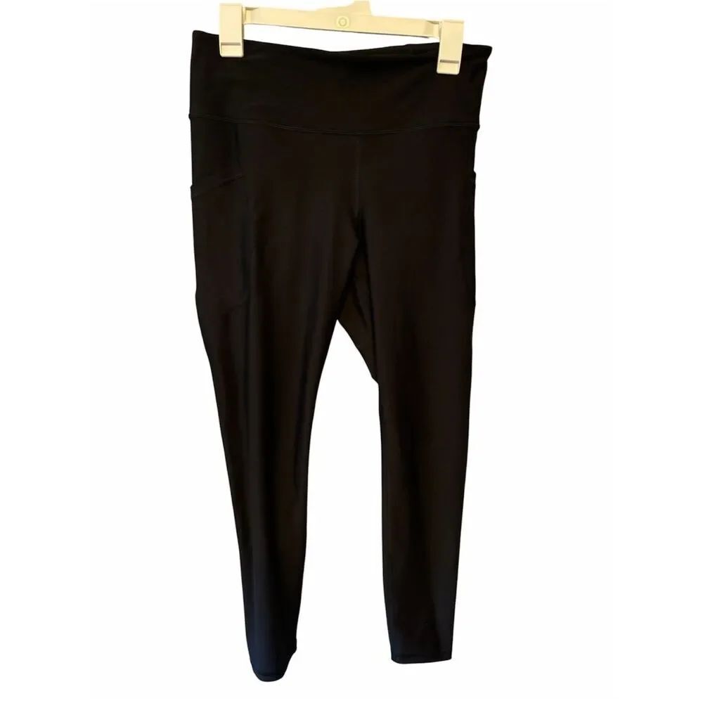 Old Navy High‑Rise PowerSoft Go‑Dry Leggings – Black – Size Large